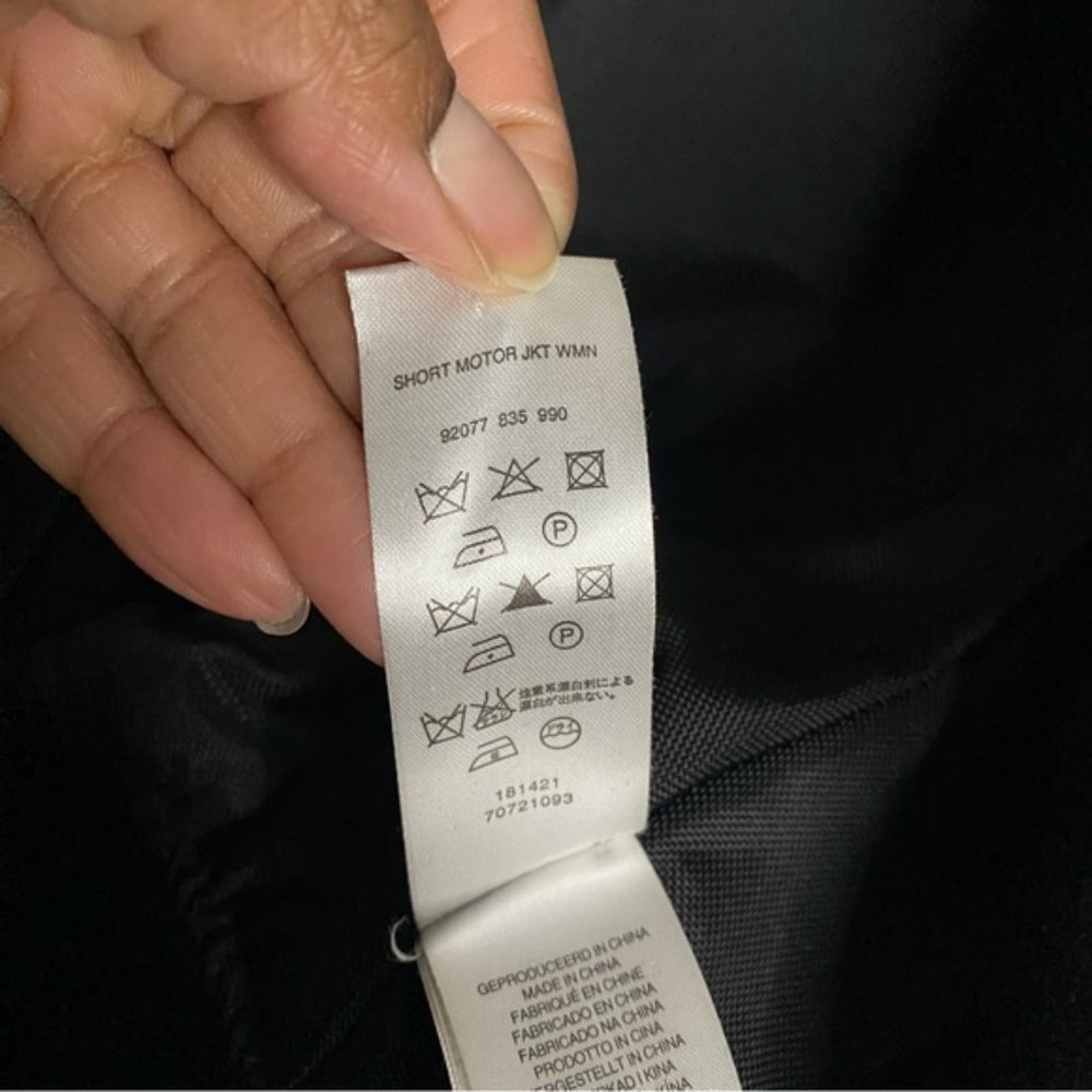 G-Star RAW Women's Black Full Zip Wool Belted Moto Jacket - Picture 12 of 14